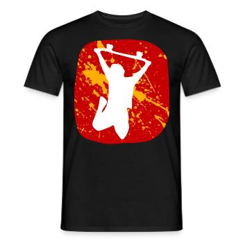 Skateboarder Silhouette - Men's T-Shirt - black - Front - AI Model Male 178 light (178cm)