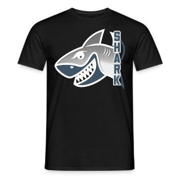 Requin Bleu Cadeau à Offrir - T-shirt homme - noir - Devant - AI Model Male 178 light (178cm)