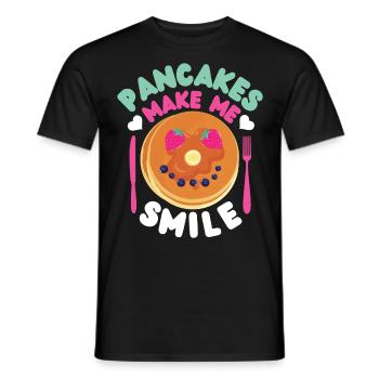 Pancake Lover Kids Pancakes Make - Men's T-Shirt - black - Front - AI Model Male 178 light (178cm)