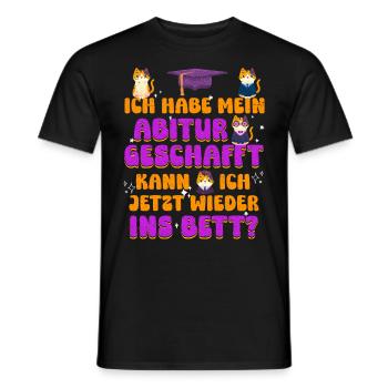 Abi Habe mein Abitur Geschafft Faultier Lustiges - Männer T-Shirt - Schwarz - Vorne - AI Model Male 178 light (178cm)