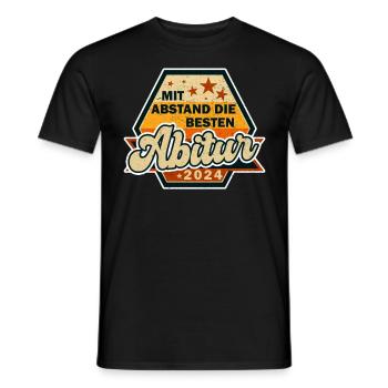 Abitur 2024 ABI Schulabschluss Abiturienten - Männer T-Shirt - Schwarz - Vorne - AI Model Male 178 light (178cm)