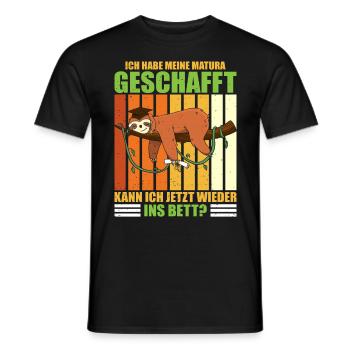 Maturanten Habe die Matura Geschafft Lustiges - Männer T-Shirt - Schwarz - Vorne - AI Model Male 178 light (178cm)