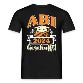 Abi 2024 Geschafft! Abiturienten Abschluss Lustig - Männer T-Shirt - Schwarz - Vorne - AI Model Male 178 light (178cm)