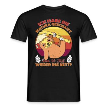 Maturanten Habe die Matura Geschafft Lustiges - Männer T-Shirt - Schwarz - Vorne - AI Model Male 178 light (178cm)