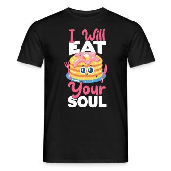 Pancake Lover Kids I Will Eat Your - Men's T-Shirt - black - Front - AI Model Male 178 light (178cm)