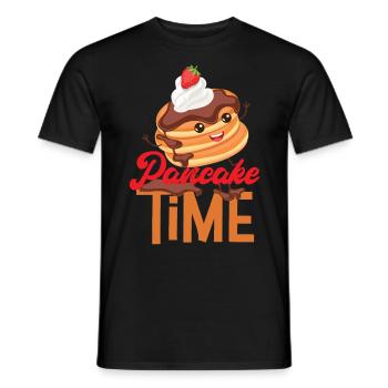 Amateur de crêpes pour enfants L’heure des crêpes - T-shirt homme - noir - Devant - AI Model Male 178 light (178cm)