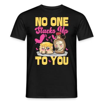 Pancake Lover Kids Valentines Day - Männer T-Shirt - Schwarz - Vorne - AI Model Male 178 light (178cm)