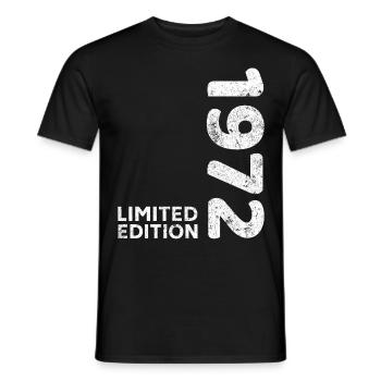 Birthday 1972 Limited Edition Vintage 1972 - Men's T-Shirt - black - Front - AI Model Male 178 light (178cm)