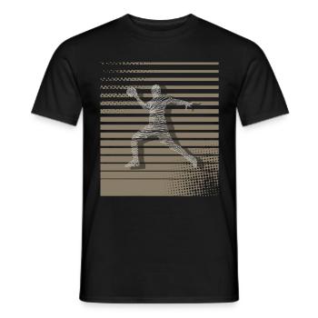 Handball Motif - T-shirt homme - noir - Devant - AI Model Male 178 light (178cm)