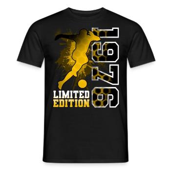 1976 Year of birth Birthday Football - Men's T-Shirt - black - Front - AI Model Male 178 light (178cm)
