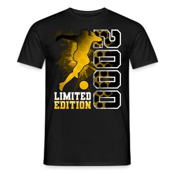 2000 Year of Birth Birthday Football - Men's T-Shirt - black - Front - AI Model Male 178 light (178cm)