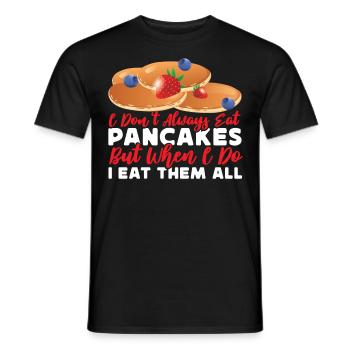 Les enfants amateurs de crêpes que je ne fais pas toujours - T-shirt homme - noir - Devant - AI Model Male 178 light (178cm)