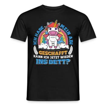 Abiturient Habe Mein Abi Geschafft Abschluss - Männer T-Shirt - Schwarz - Vorne - AI Model Male 178 light (178cm)