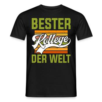 Bester Kollege der Welt Mitarbeiter Bürokollege - Männer T-Shirt - Schwarz - Vorne - AI Model Male 178 light (178cm)