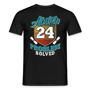 Abitur 2024 Problem Solved Abiturienten Lustiges - Männer T-Shirt - Schwarz - Vorne - AI Model Male 178 light (178cm)