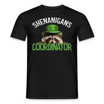 Shenanigans Coordinator Cute Raccoon Funny - Men's T-Shirt - black - Front - AI Model Male 178 light (178cm)