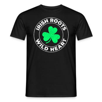 Wild Heart : Conception de fille irlandaise drôle - T-shirt homme - noir - Devant - AI Model Male 178 light (178cm)