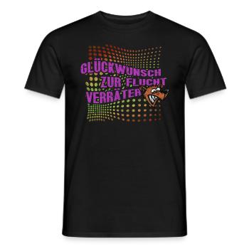 Glückwunsch zur Flucht Verräter Lustiges - Männer T-Shirt - Schwarz - Vorne - AI Model Male 178 light (178cm)