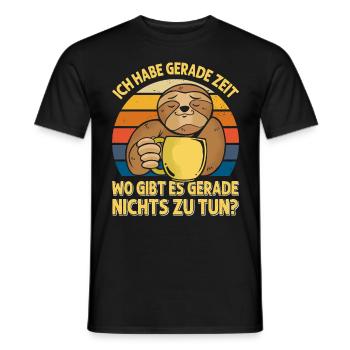 Kollegen Habe Gerade Zeit Wo gibt's Nichts zu Tun - Männer T-Shirt - Schwarz - Vorne - AI Model Male 178 light (178cm)