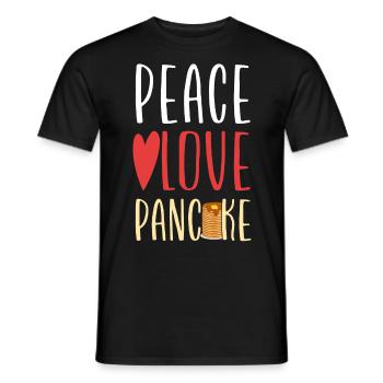 Pancake Lover Kids Girl Peace Love - Männer T-Shirt - Schwarz - Vorne - AI Model Male 178 light (178cm)