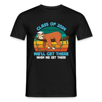 Abiturienten Class of 2024 We'll Get There Lustig - Männer T-Shirt - Schwarz - Vorne - AI Model Male 178 light (178cm)