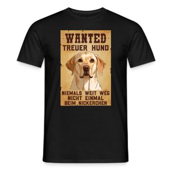 Labrador Besitzer WANTED Labrador Lustiges - Männer T-Shirt - Schwarz - Vorne - AI Model Male 178 light (178cm)