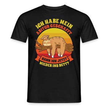 Abiturient Habe Mein Abitur Geschafft Lustiges - Männer T-Shirt - Schwarz - Vorne - AI Model Male 178 light (178cm)