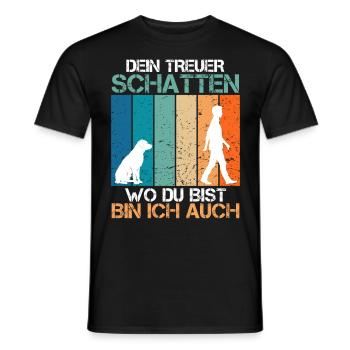 Labrador Besitzer DEIN TREUER SCHATTEN Labrador - Männer T-Shirt - Schwarz - Vorne - AI Model Male 178 light (178cm)