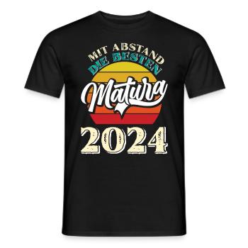 MATURA 2024 Mit Abstand die Besten Maturant - Männer T-Shirt - Schwarz - Vorne - AI Model Male 178 light (178cm)