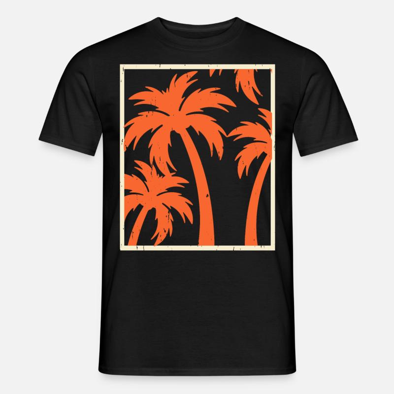 Palmen - Männer T-Shirt - Schwarz