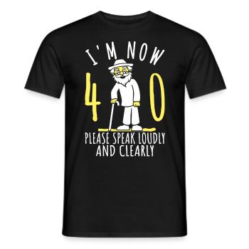 40 års fødselsdag 40 40 Jeg er 40 nu - Mænd T-shirt - sort - Foran - AI Model Male 178 light (178cm)