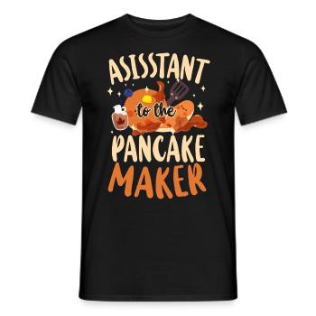 Pancake Lover Kids Assistant To - Männer T-Shirt - Schwarz - Vorne - AI Model Male 178 light (178cm)