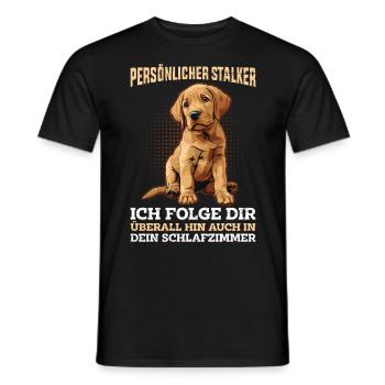 Labrador Liebhaber Persönlicher Stalker Labrador - Männer T-Shirt - Schwarz - Vorne - AI Model Male 178 light (178cm)
