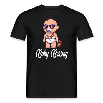 Baby Bossing Pregnancy Parents-to-be - Men's T-Shirt - black - Front - AI Model Male 178 light (178cm)