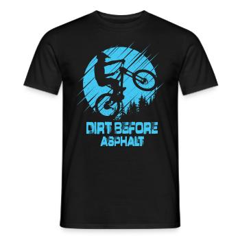 Downhill Mountain Bike MTB Downhill Mountain Biker - Men's T-Shirt - black - Front - AI Model Male 178 light (178cm)