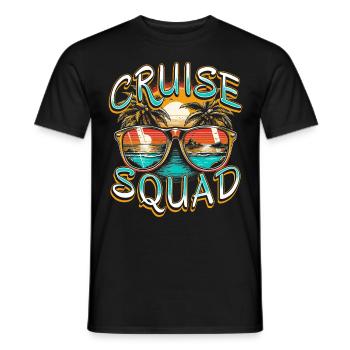 Cruise Squad - Männer T-Shirt - Schwarz - Vorne - AI Model Male 178 light (178cm)
