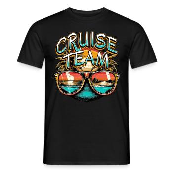 Cruise Team - Männer T-Shirt - Schwarz - Vorne - AI Model Male 178 light (178cm)
