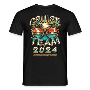 L’équipe de croisière 2024 crée des souvenirs ensemble - T-shirt homme - noir - Devant - AI Model Male 178 light (178cm)