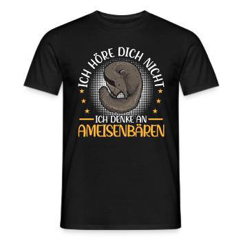 fourmilier : pensez aux fourmiliers - T-shirt homme - noir - Devant - AI Model Male 178 light (178cm)