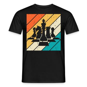 Schach - Männer T-Shirt - Schwarz - Vorne - AI Model Male 178 light (178cm)