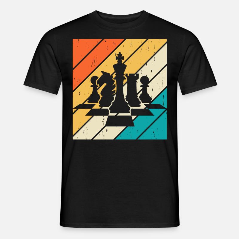 Échecs - T-shirt homme - noir