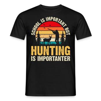 Hunter Hunt - Men's T-Shirt - black - Front - AI Model Male 178 light (178cm)