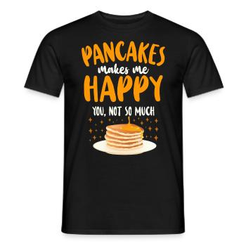 Pancake Lover Kids Pancakes Makes - Men's T-Shirt - black - Front - AI Model Male 178 light (178cm)