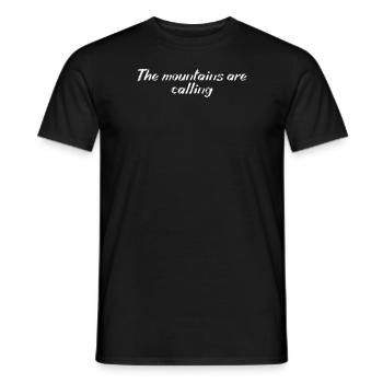 Wandern - The Mountains Are Calling - Männer T-Shirt - Schwarz - Vorne - AI Model Male 178 light (178cm)