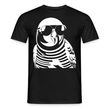 Lustiger Vogel mit Sonnenbrille Cool Bourke's Parak - Männer T-Shirt - Schwarz - Vorne - AI Model Male 178 light (178cm)