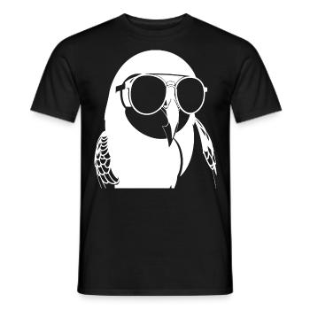 Lustiger Vogel mit Sonnenbrille Cool Bourke's Parak - Männer T-Shirt - Schwarz - Vorne - AI Model Male 178 light (178cm)