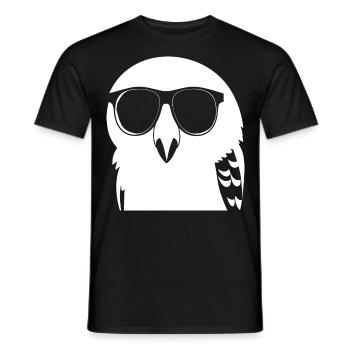 Lustiger Vogel mit Sonnenbrille Cool Bourke's Parak - Männer T-Shirt - Schwarz - Vorne - AI Model Male 178 light (178cm)
