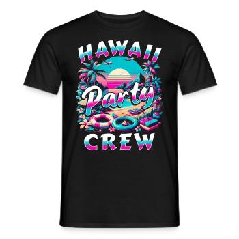 Équipe de fête à Hawaï - T-shirt homme - noir - Devant - AI Model Male 178 light (178cm)