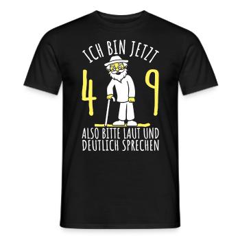 49. Geburtstag 49er 49ter Ich bin jetzt 49 Jahre - Männer T-Shirt - Schwarz - Vorne - AI Model Male 178 light (178cm)