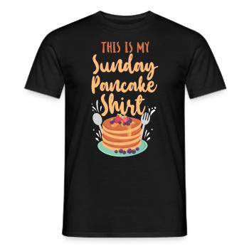 Les enfants amateurs de crêpes c’est mon - T-shirt homme - noir - Devant - AI Model Male 178 light (178cm)